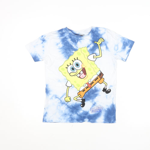 Next Boys Blue Tie-Dye SpongeBob SquarePants Graphic T-Shirt 9 Years