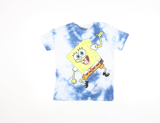 Next Boys Blue Tie-Dye SpongeBob SquarePants Graphic T-Shirt 9 Years
