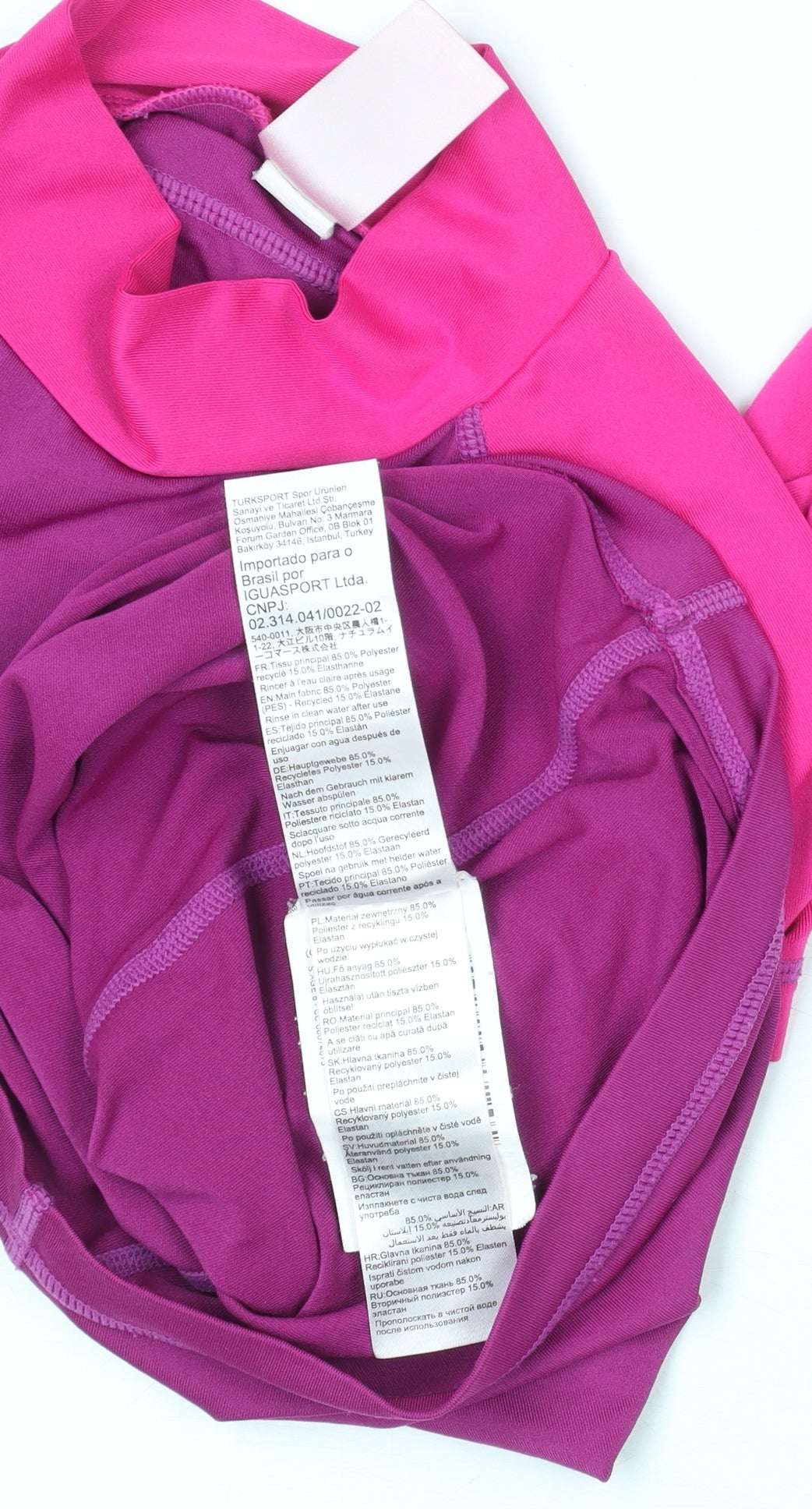 Oxylane Girls Pink Long Sleeve Rash Guard Top 6 Years Polyester Blend