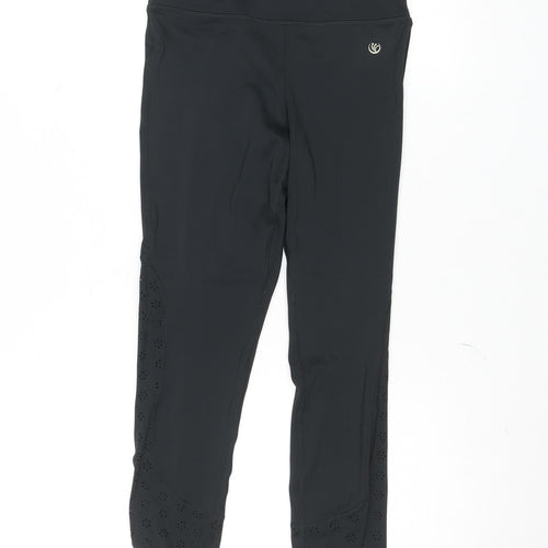 Dunnes Stores Women's Black Capri Leggings Small Performance Sport
