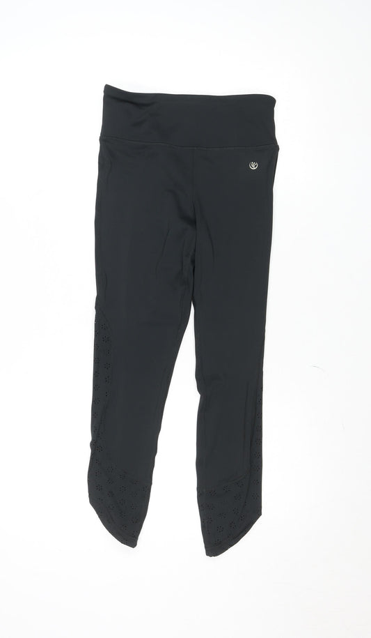 Dunnes Stores Women's Black Capri Leggings Small Performance Sport