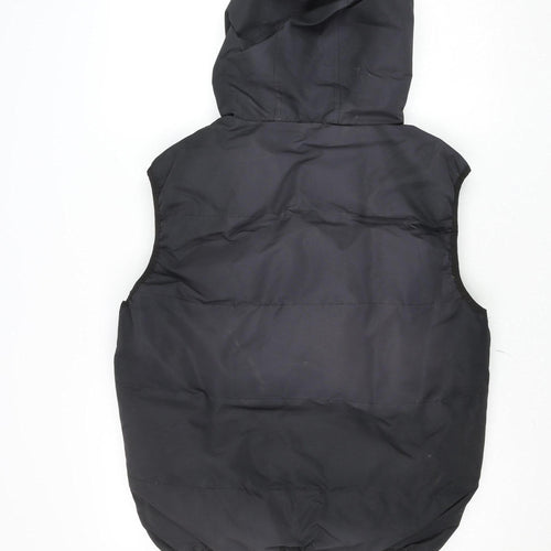 D/STRUCT Men’s Black Hooded Puffer Waistcoat Medium