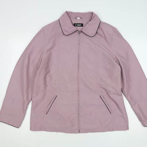 First Avenue Womens Pink Polyester Zip Jacket UK 16
