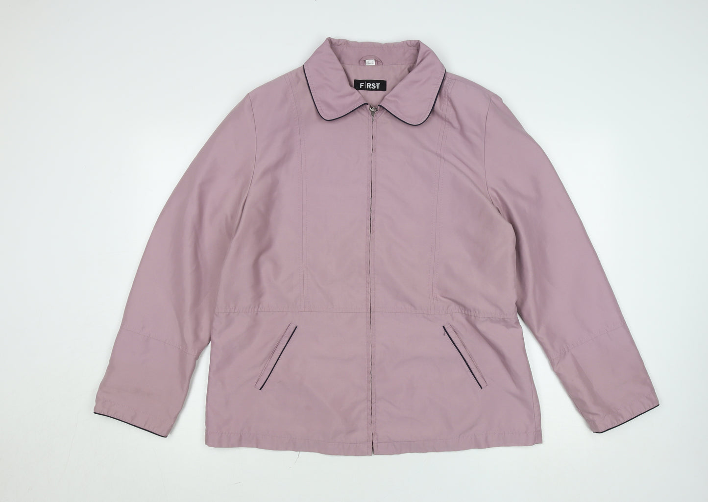 First Avenue Womens Pink Polyester Zip Jacket UK 16