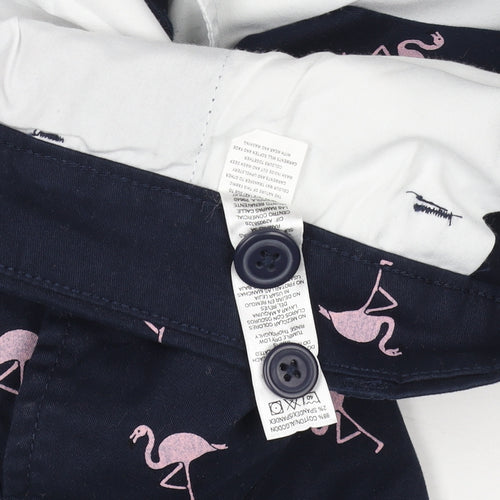 St. Bernard Men’s Blue Flamingo Print Chino Shorts 34in Regular Fit