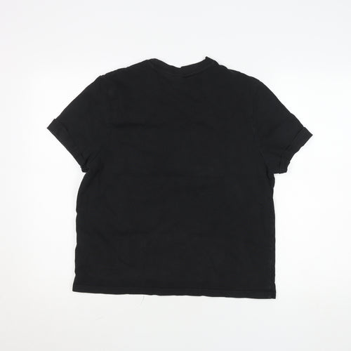 Diesel Womens Black Logo Cotton T-Shirt L Short Sleeve Casual Top