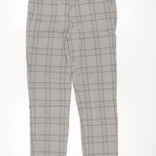 H&M Women’s Brown Plaid Skinny Chino Trousers Size 29