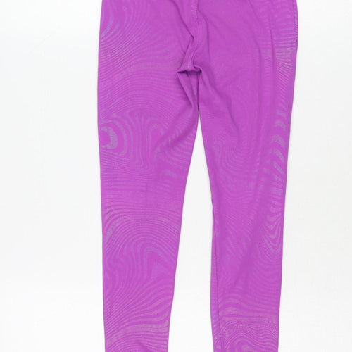 Dunnes Stores Girls Purple Geometric Active Leggings 6-7 Years