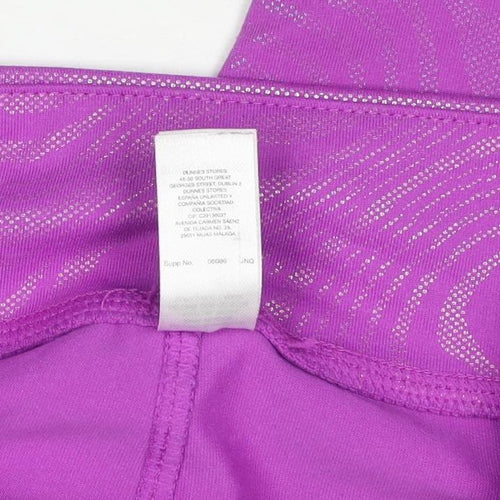 Dunnes Stores Girls Purple Geometric Active Leggings 6-7 Years