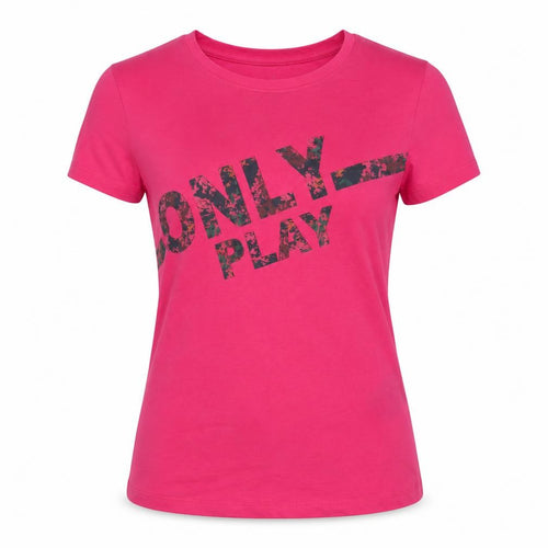 Only Play Womens Pink XS Slim Fit Cotton Elastane T-Shirt