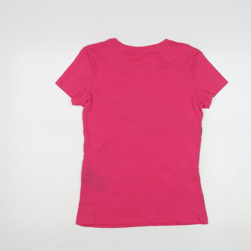 Only Play Womens Pink XS Slim Fit Cotton Elastane T-Shirt