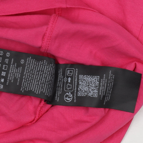 Only Play Womens Pink XS Slim Fit Cotton Elastane T-Shirt