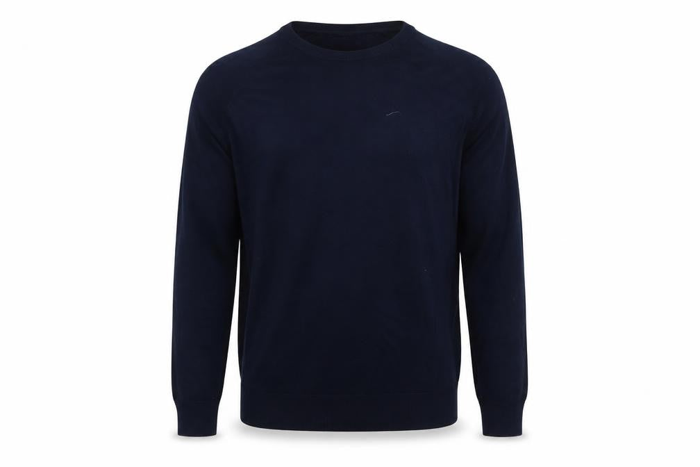 Front view of Dunnes Men’s Navy Blue Large jumper Crew Neck Knitwear