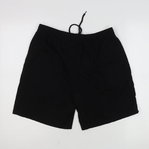 Slazenger Men’s Black XL Sweat Shorts Elastic Waist Drawstring