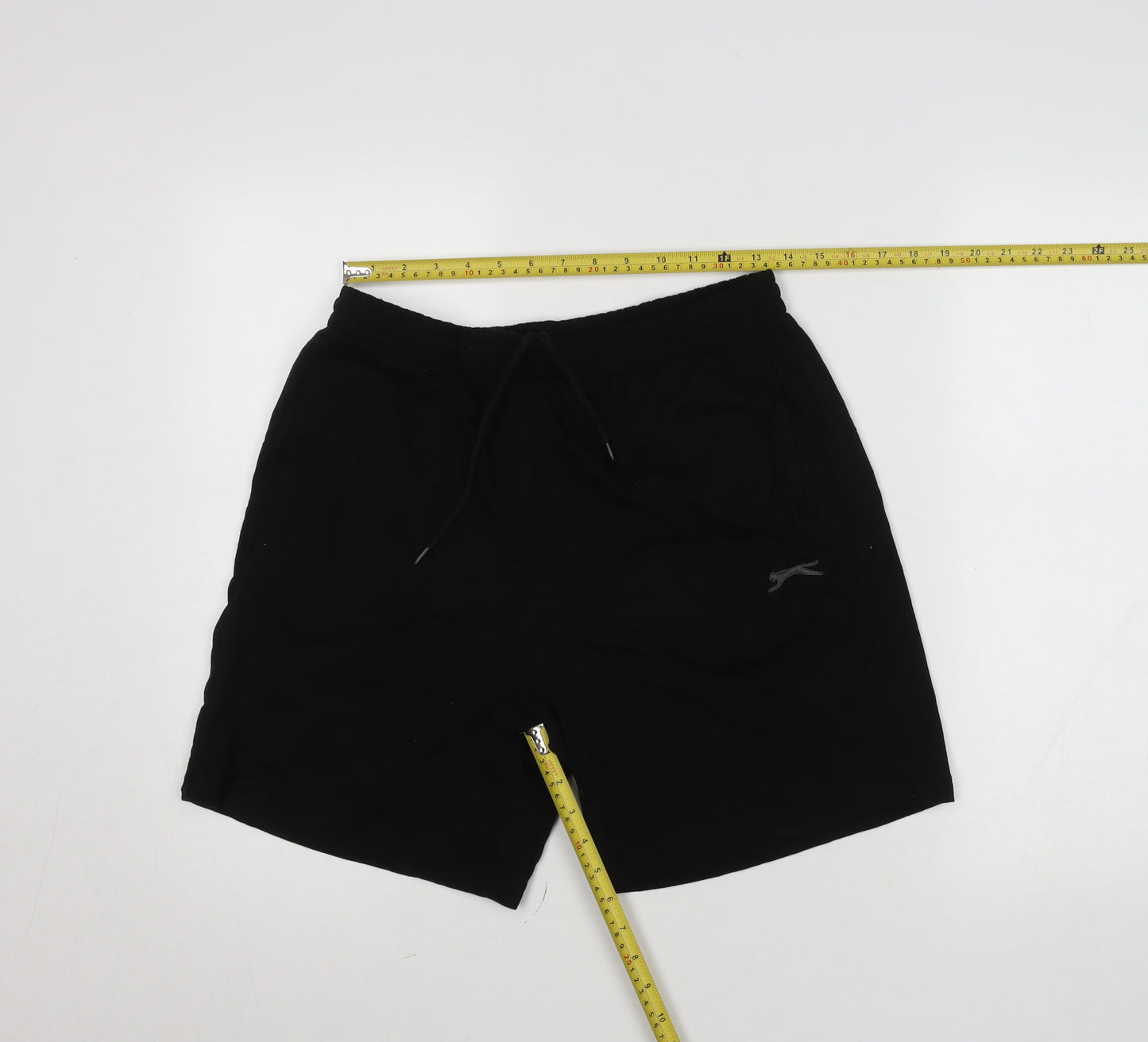 Slazenger Men’s Black XL Sweat Shorts Elastic Waist Drawstring