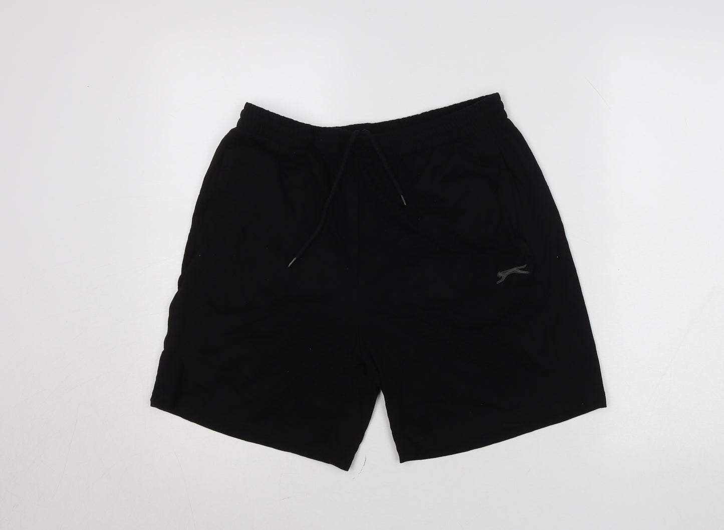 Slazenger Men’s Black XL Sweat Shorts Elastic Waist Drawstring