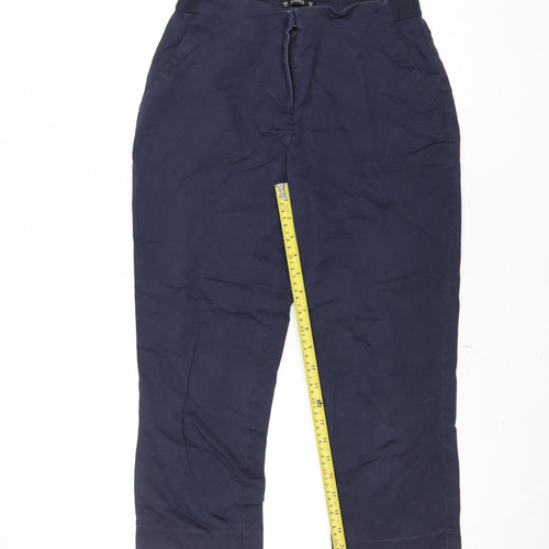Dunnes Women Navy Blue Chino Trousers Size 10 Cotton Blend