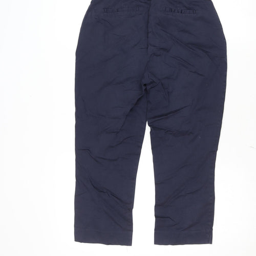 Dunnes Women Navy Blue Chino Trousers Size 10 Cotton Blend