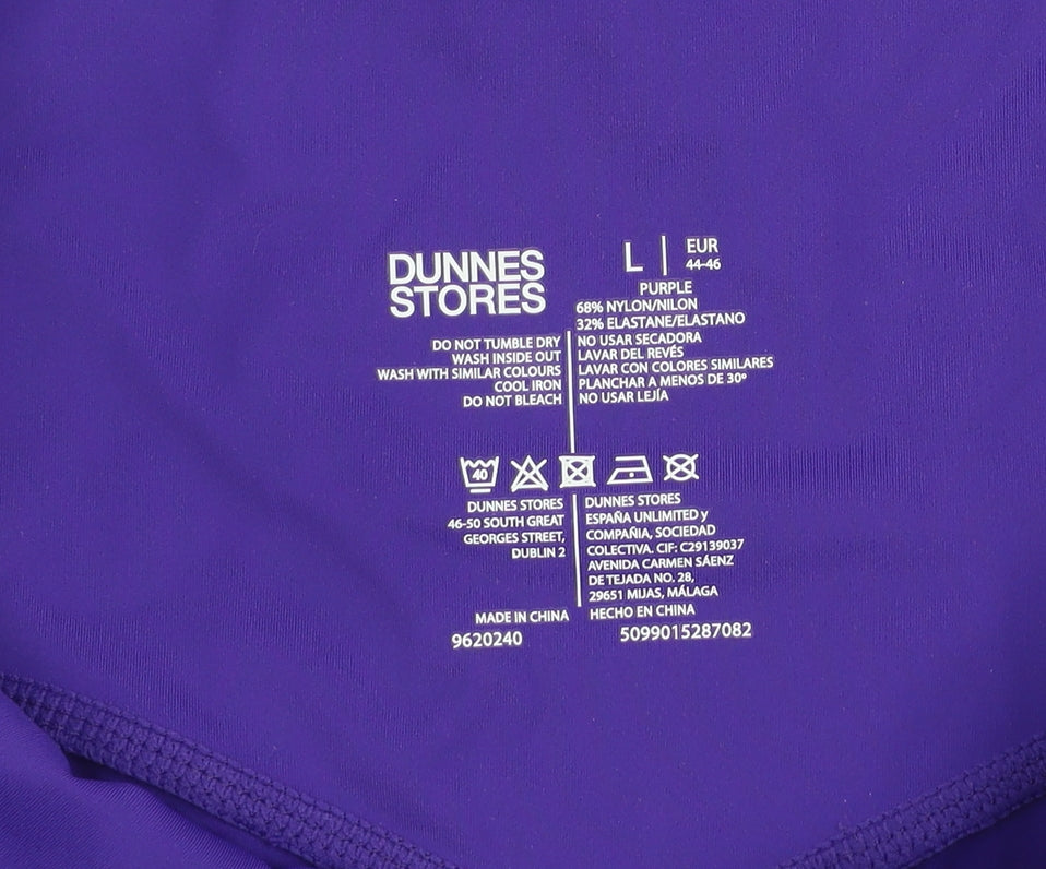 Dunnes Stores Women Purple Stretch Leggings Size 16 Activewear