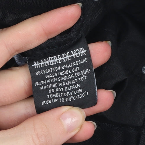 Manière De Voir Men's Black Slim Fit Distressed Skinny Jeans 32W 34L