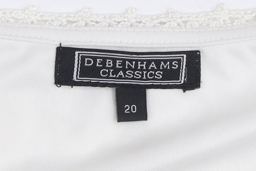 Debenhams Classics Women's Ivory Crochet Sequin Blouse Size 20