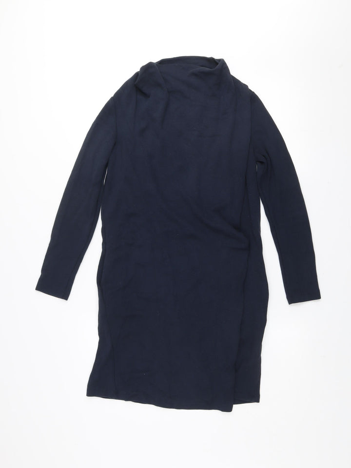 COS Women’s Blue Long Sleeve Shift Dress Size S Viscose Blend