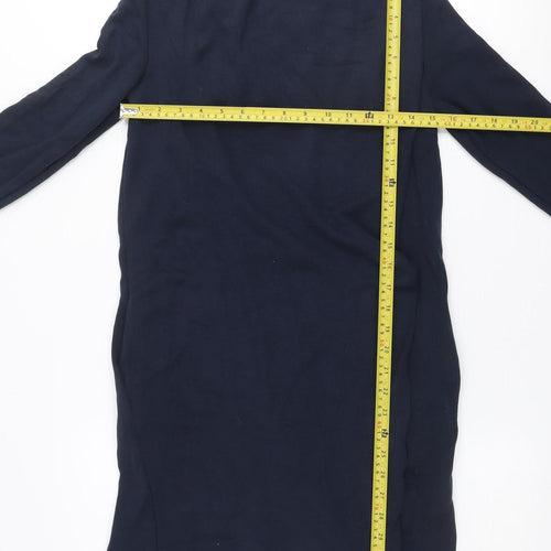COS Women’s Blue Long Sleeve Shift Dress Size S Viscose Blend