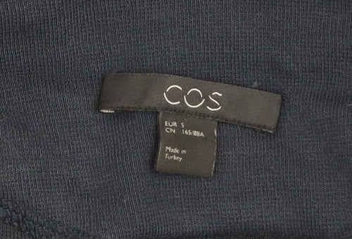 COS Women’s Blue Long Sleeve Shift Dress Size S Viscose Blend