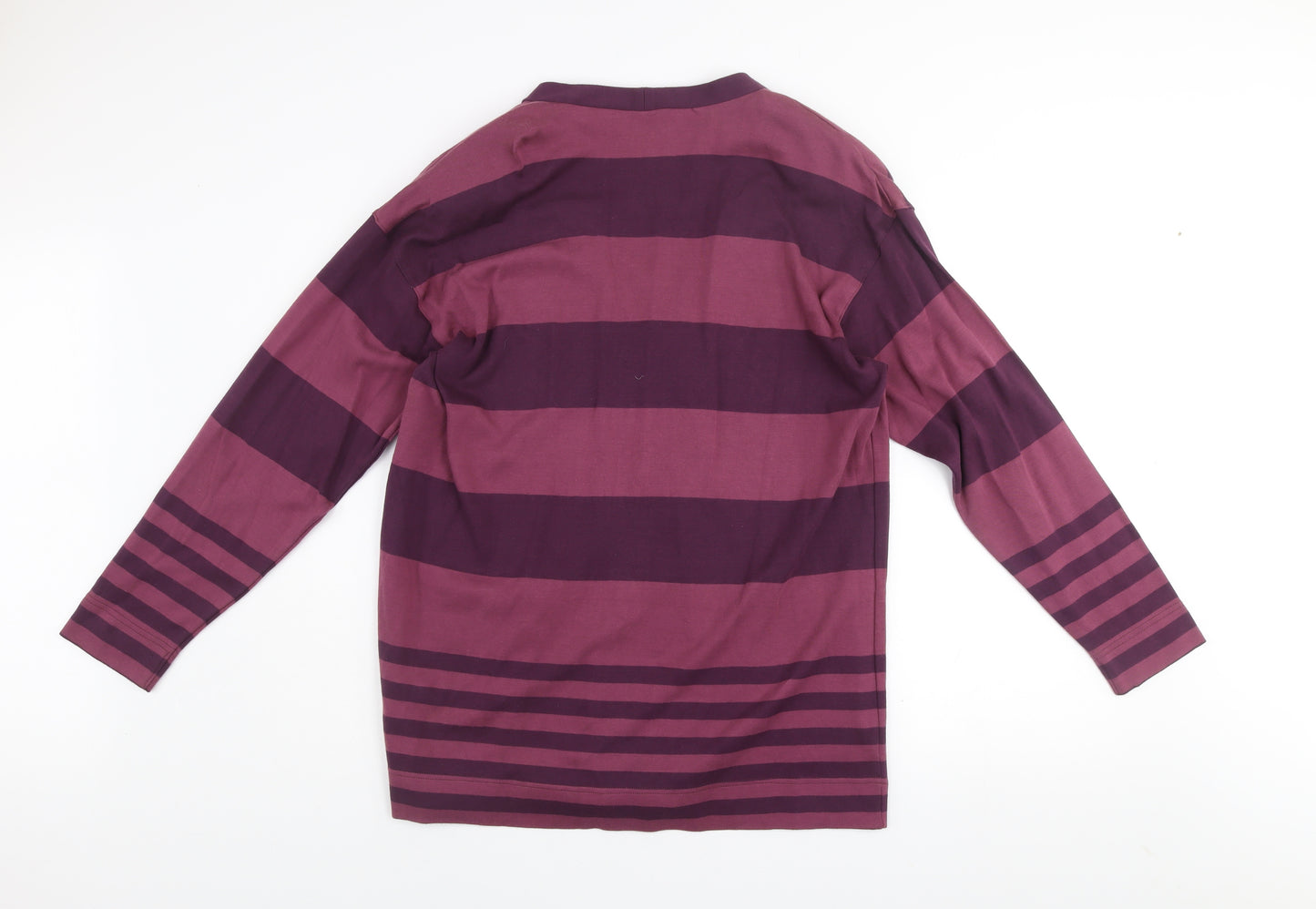 Kaleidoscope Men's Purple Striped Cotton Cardigan M