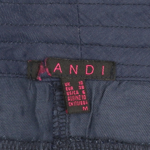 Mandi Women's Blue Cotton Blend Jogger Trousers Size 10