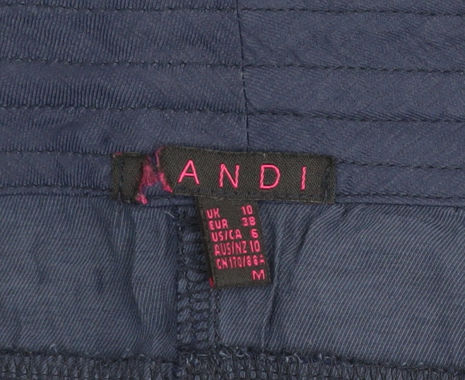 Mandi Women's Blue Cotton Blend Jogger Trousers Size 10