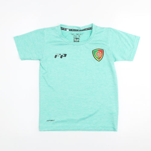 Portugal Sport Boys Green XS Short Sleeve Football T-Shirt