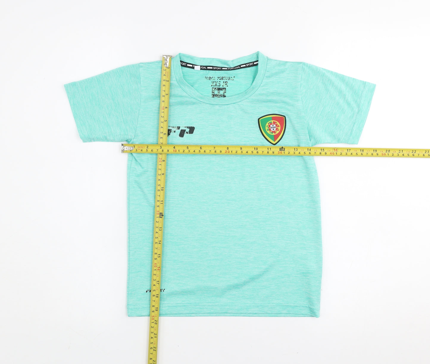 Portugal Sport Boys Green XS Short Sleeve Football T-Shirt