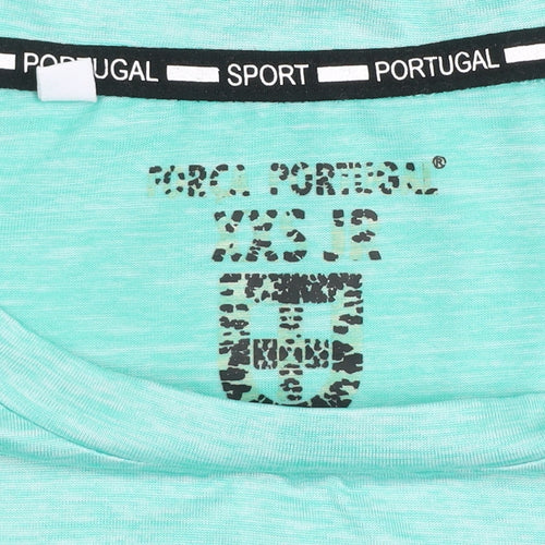 Portugal Sport Boys Green XS Short Sleeve Football T-Shirt