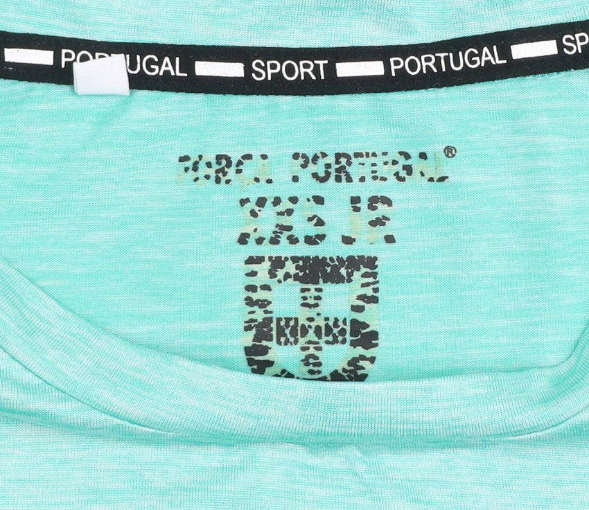 Portugal Sport Boys Green XS Short Sleeve Football T-Shirt