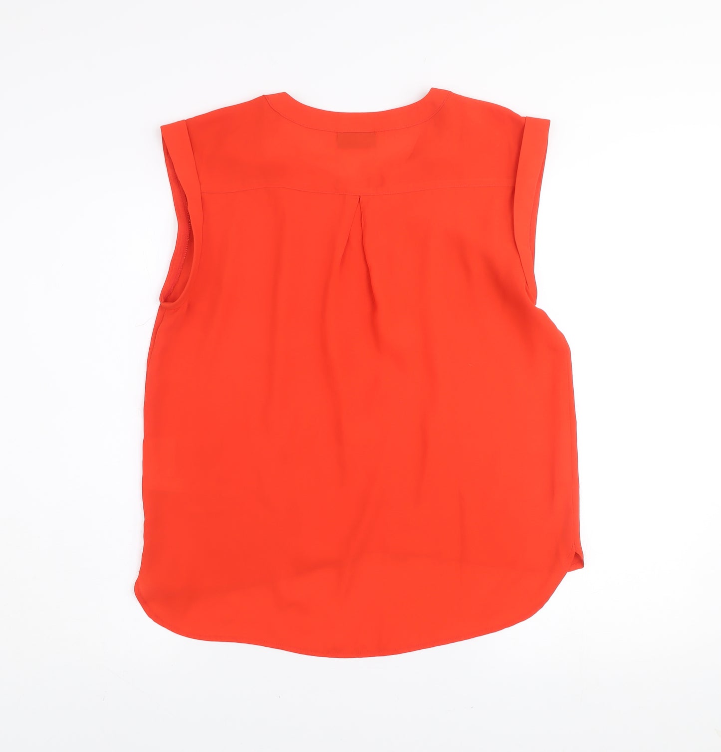 Yessica Women's Red Sleeveless V-Neck Chiffon Blouse Size 10
