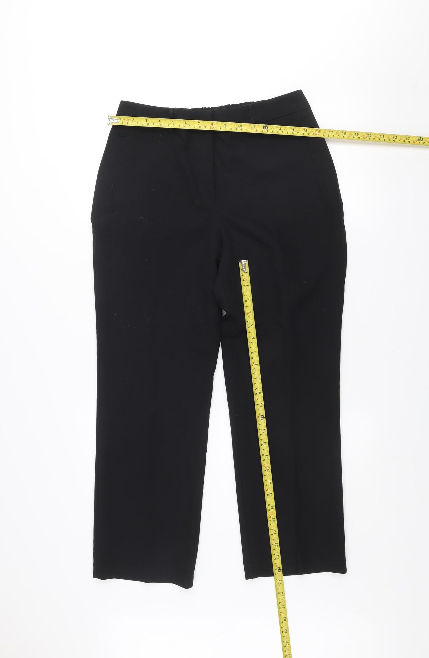 Dunnes Women’s Black Stretch Straight Leg Trousers Size 12