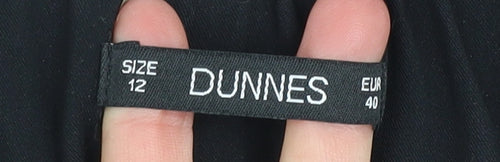 Dunnes Women’s Black Stretch Straight Leg Trousers Size 12