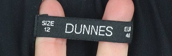 Dunnes Women’s Black Stretch Straight Leg Trousers Size 12