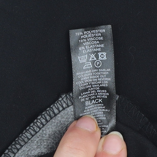 Dunnes Women’s Black Stretch Straight Leg Trousers Size 12
