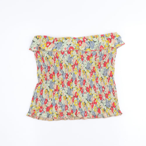 Next Women’s Multicoloured Floral Off Shoulder Top Size 12