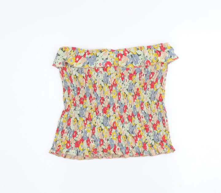 Next Women’s Multicoloured Floral Off Shoulder Top Size 12