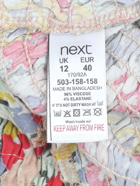Next Women’s Multicoloured Floral Off Shoulder Top Size 12
