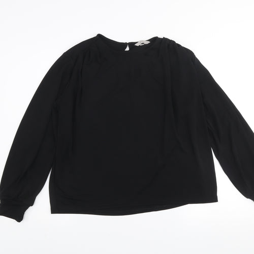 H&M Women’s Black Long Sleeve Polyester Blouse Size 12
