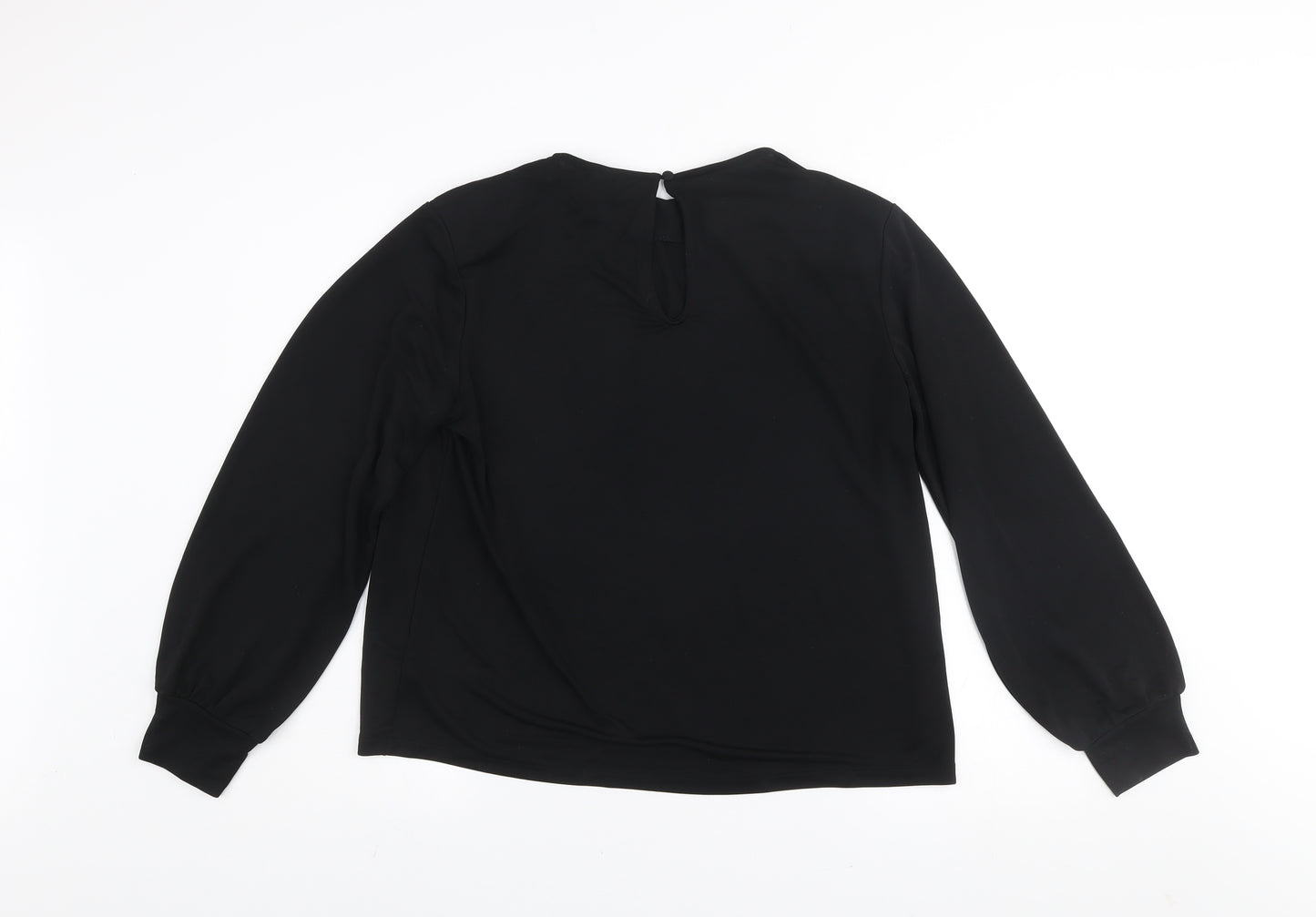 H&M Women’s Black Long Sleeve Polyester Blouse Size 12
