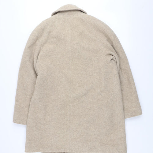 Bonmarché Women’s Beige Wool Blend Mid-Length Coat Size 12