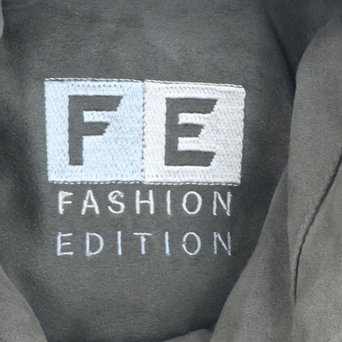 Fashion Edition Women's Green Faux Fur Trim Hooded Parka Coat Size 10