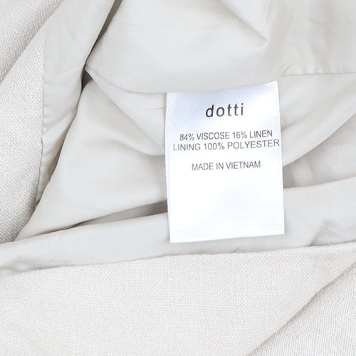 Dotti Womens Beige Linen Blend Blazer Jacket Size 10