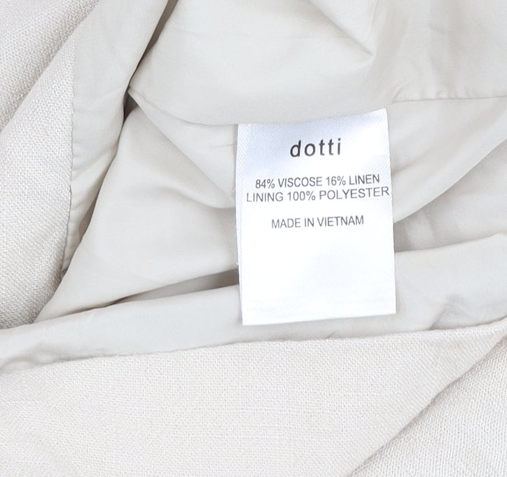 Dotti Womens Beige Linen Blend Blazer Jacket Size 10