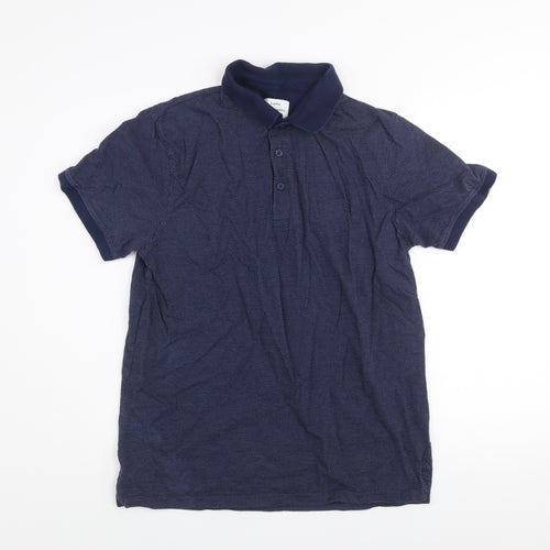 Peter Werth Men’s Blue Cotton Polo Shirt Size L Short Sleeve Casual